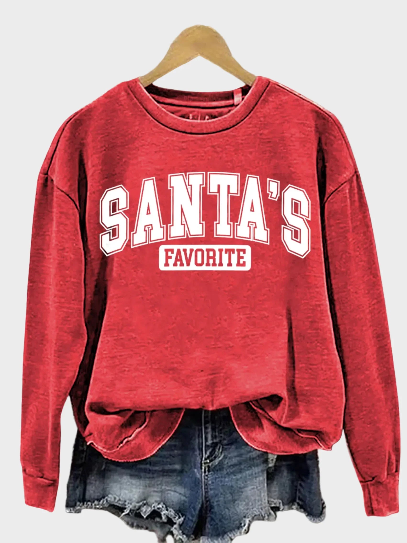 Shana | Women's Casual Cotton Sweatshirt with Christmas Pattern and Art Print