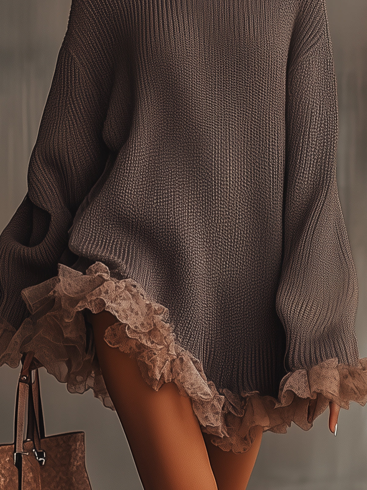 Lira | Knitted dress with flounces Soft, warm & romantic