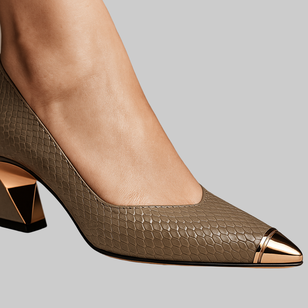 Amanda heels with gold tip