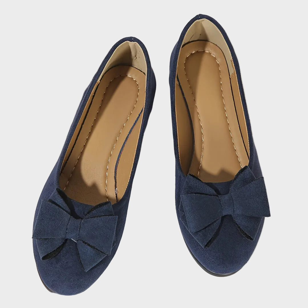 Fransiska -Breathable Non-Slip Loafers with Bow Tie