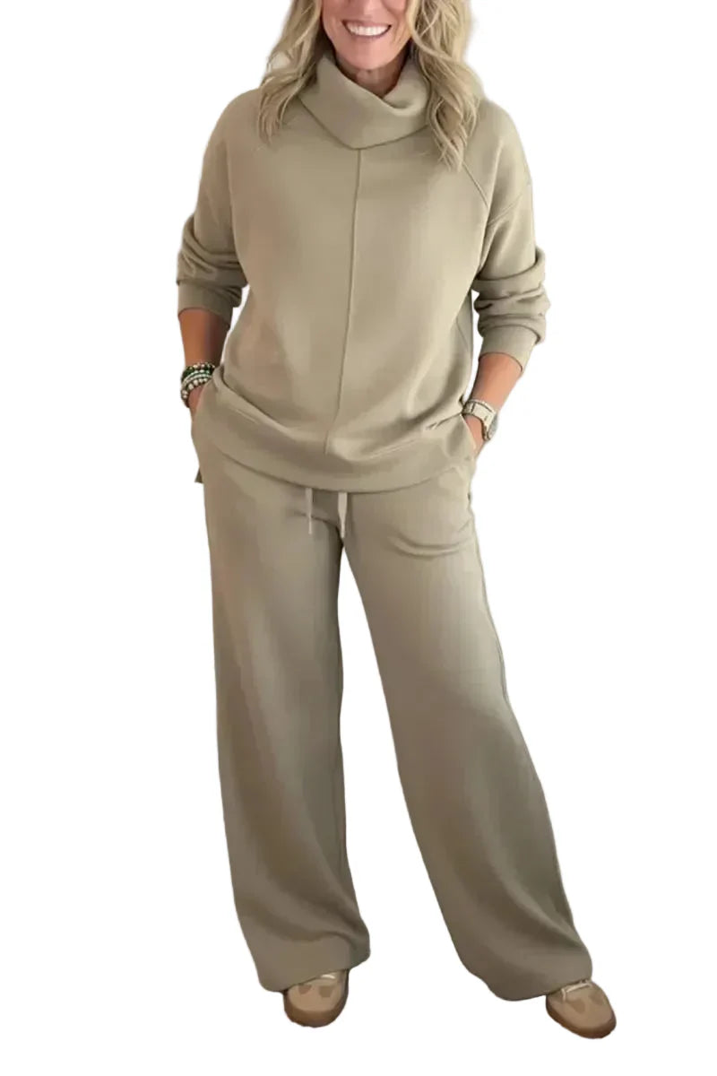 Misa - THALIA COZY TWO-PIECE TURTLENECK TRAVEL SET