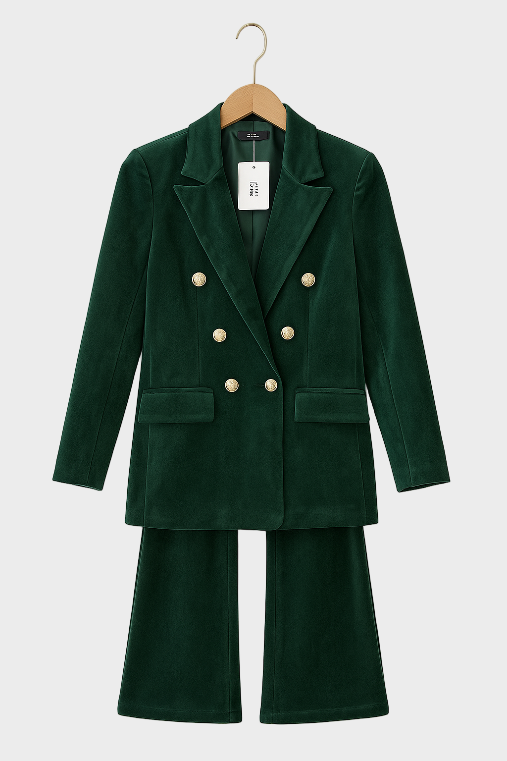 Dimitra | Double Breasted Velvet Blazer Set