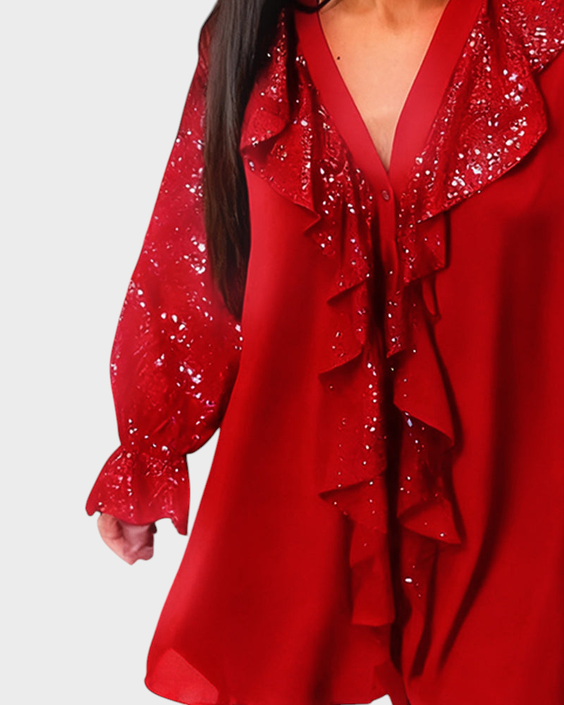 Fatima | Solid Color Striped Blouses