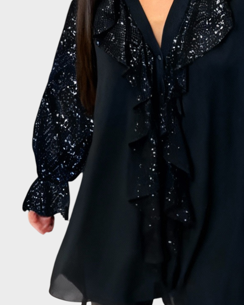 Fatima | Solid Color Striped Blouses