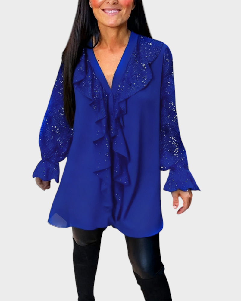 Fatima | Solid Color Striped Blouses