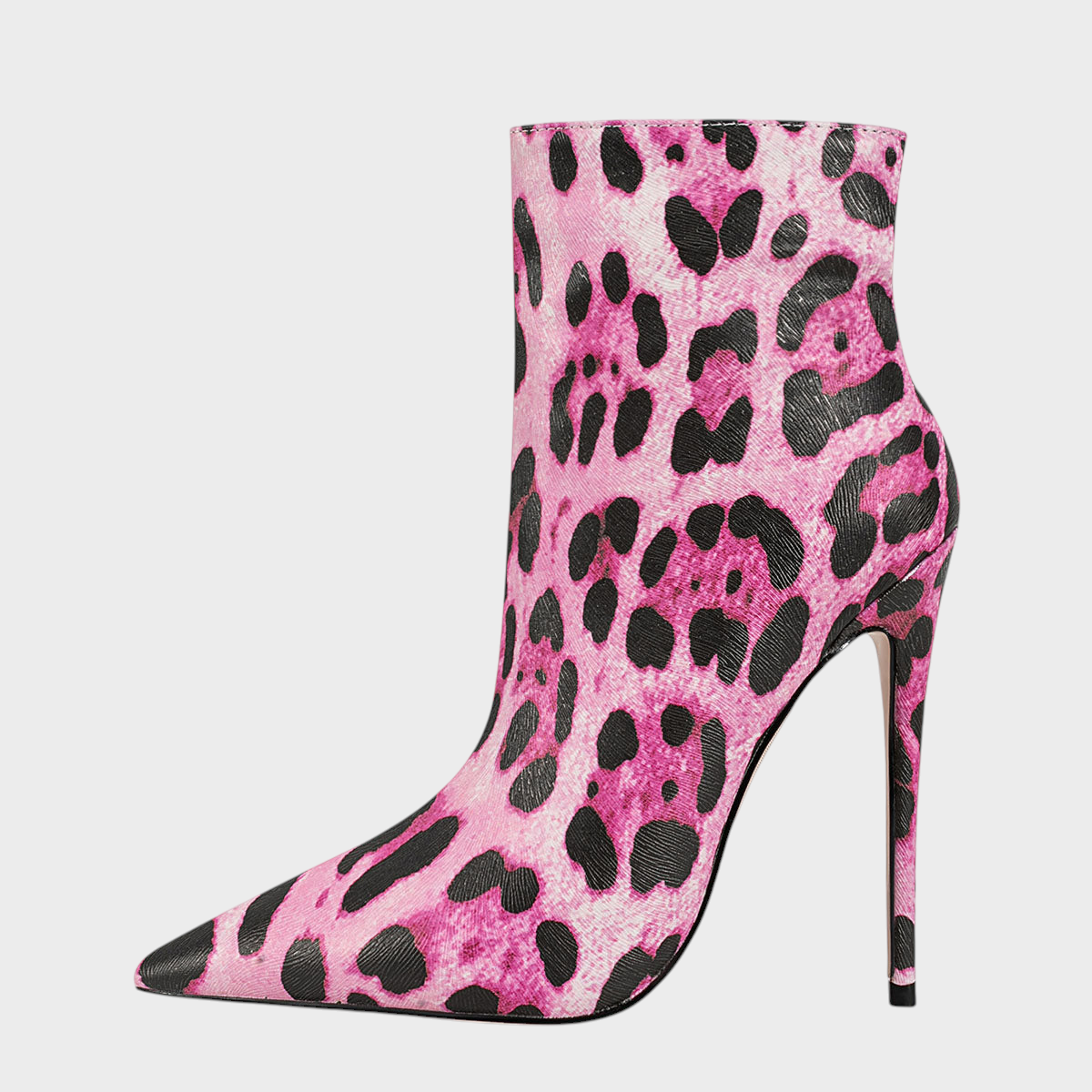 Leila | Leopard Print High Heel Ankle Boots