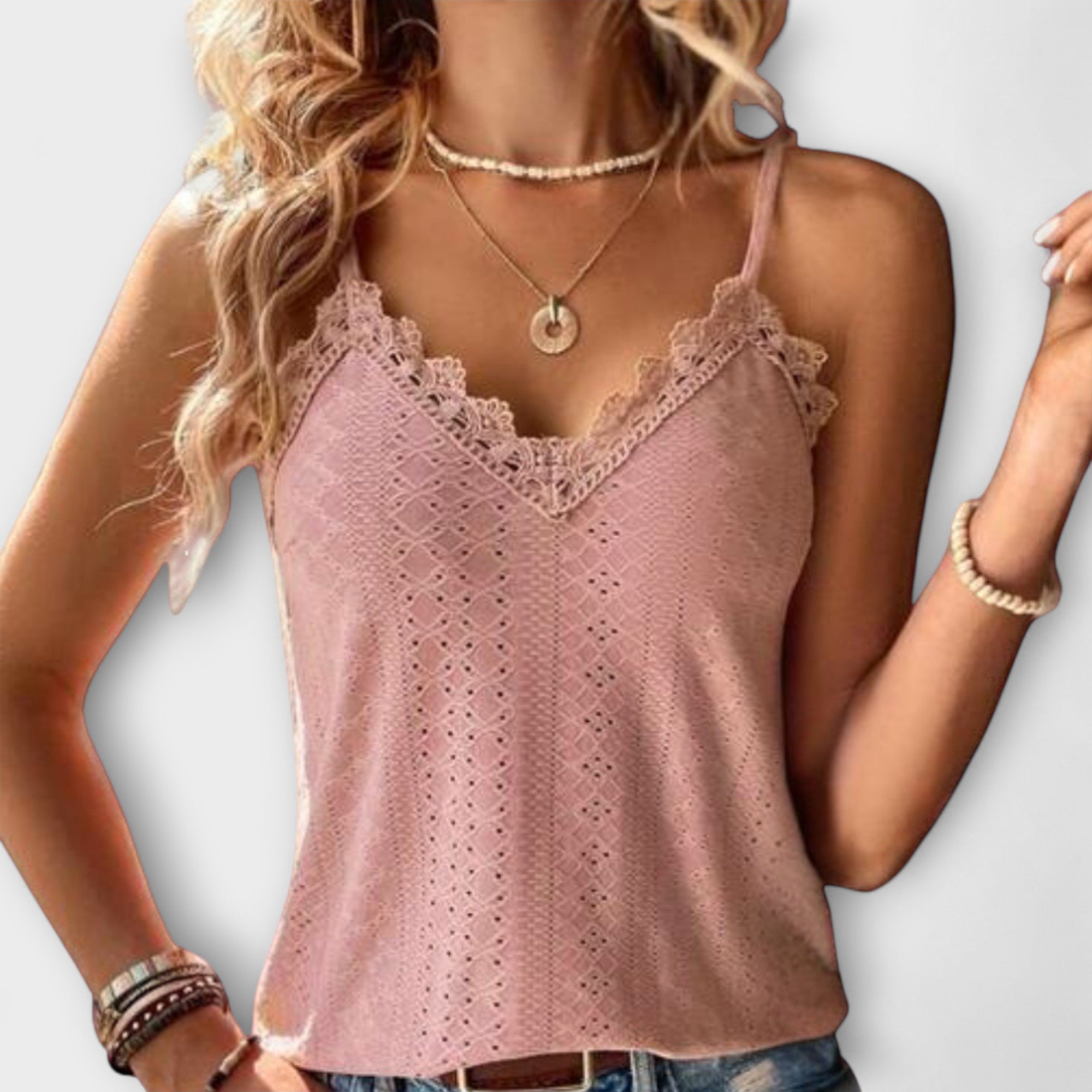 Stylish Summer Women's Top with V Neckline