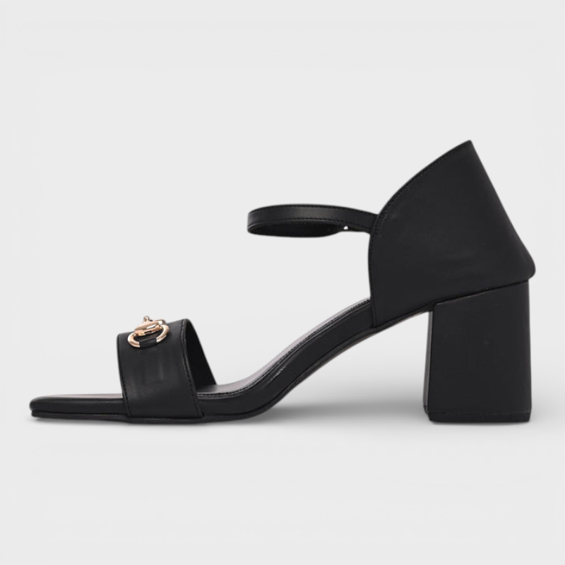 April | Black Heels with Buckle