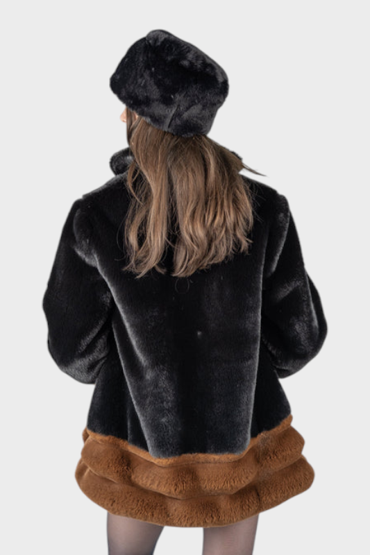 Maiken | TWO-TONED FUR JACKET