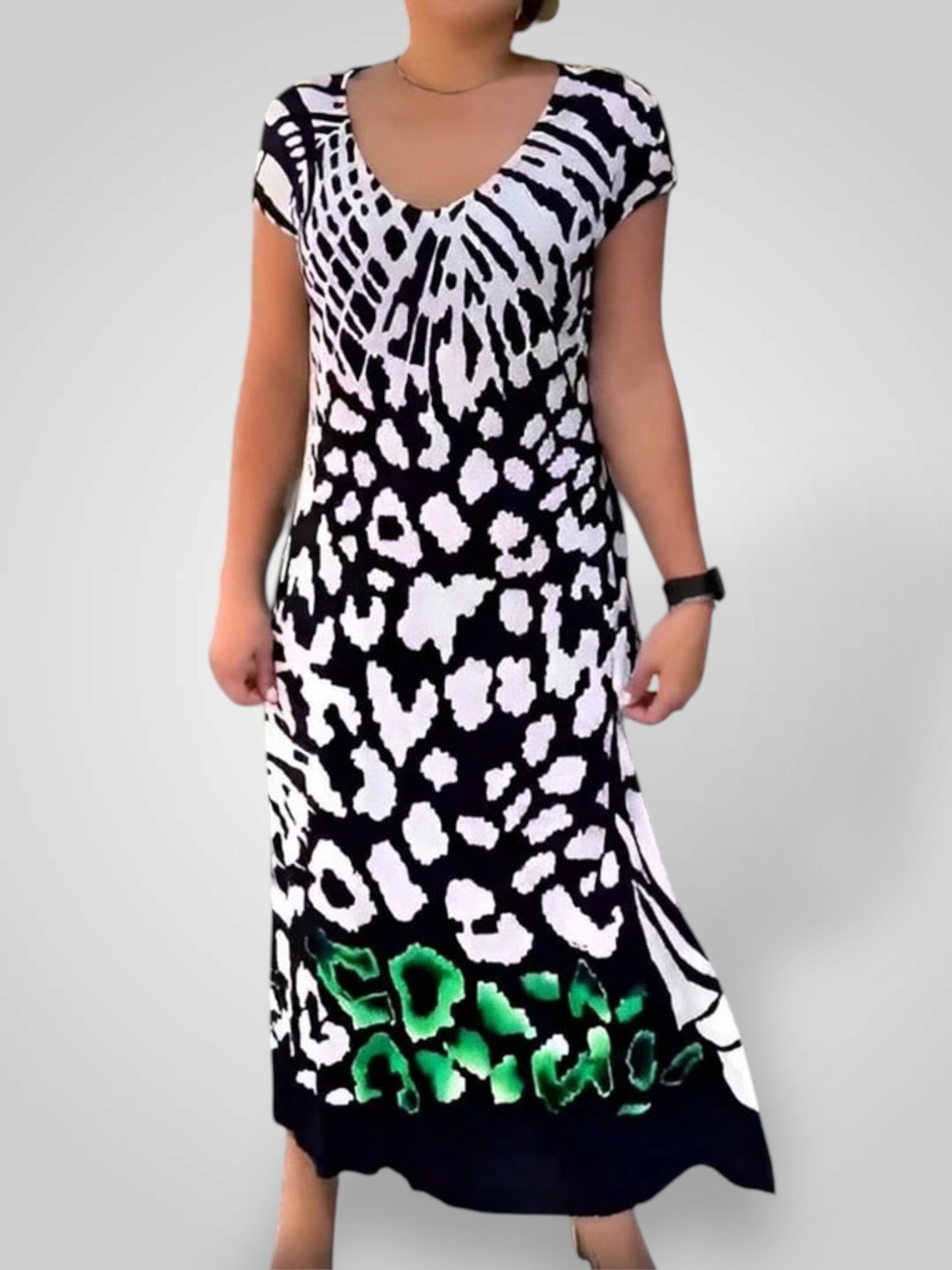 Roda | Casual Printed Short Sleeve Dress