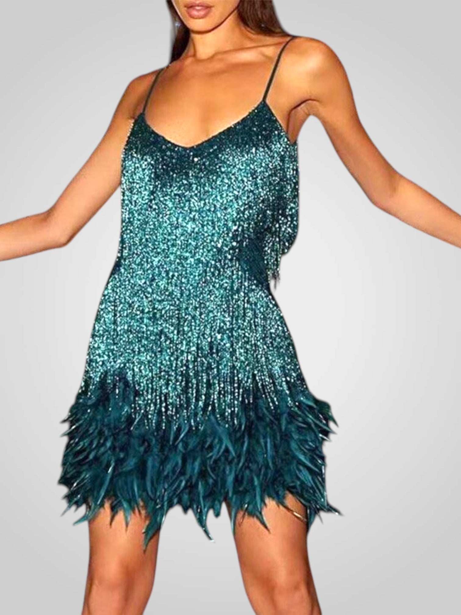 Matilda | Feathered Mini Dress