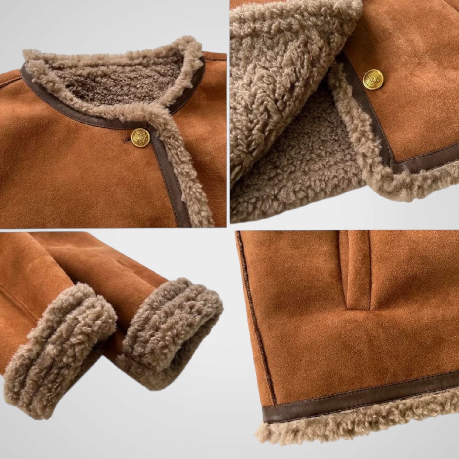 Imer | Buttoned Shearling Jacket