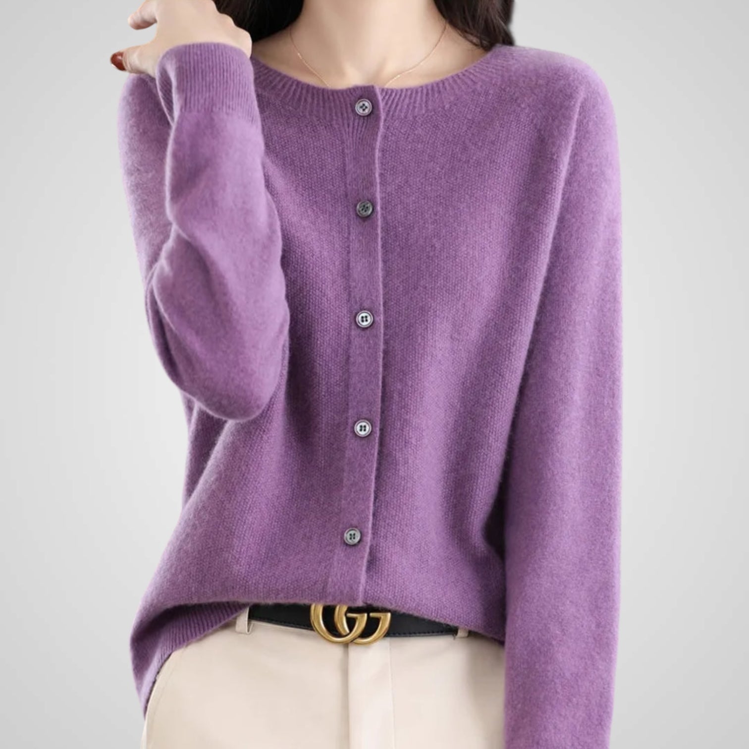 Reva | Pure Wool & Cashmere Cardigan Sweater