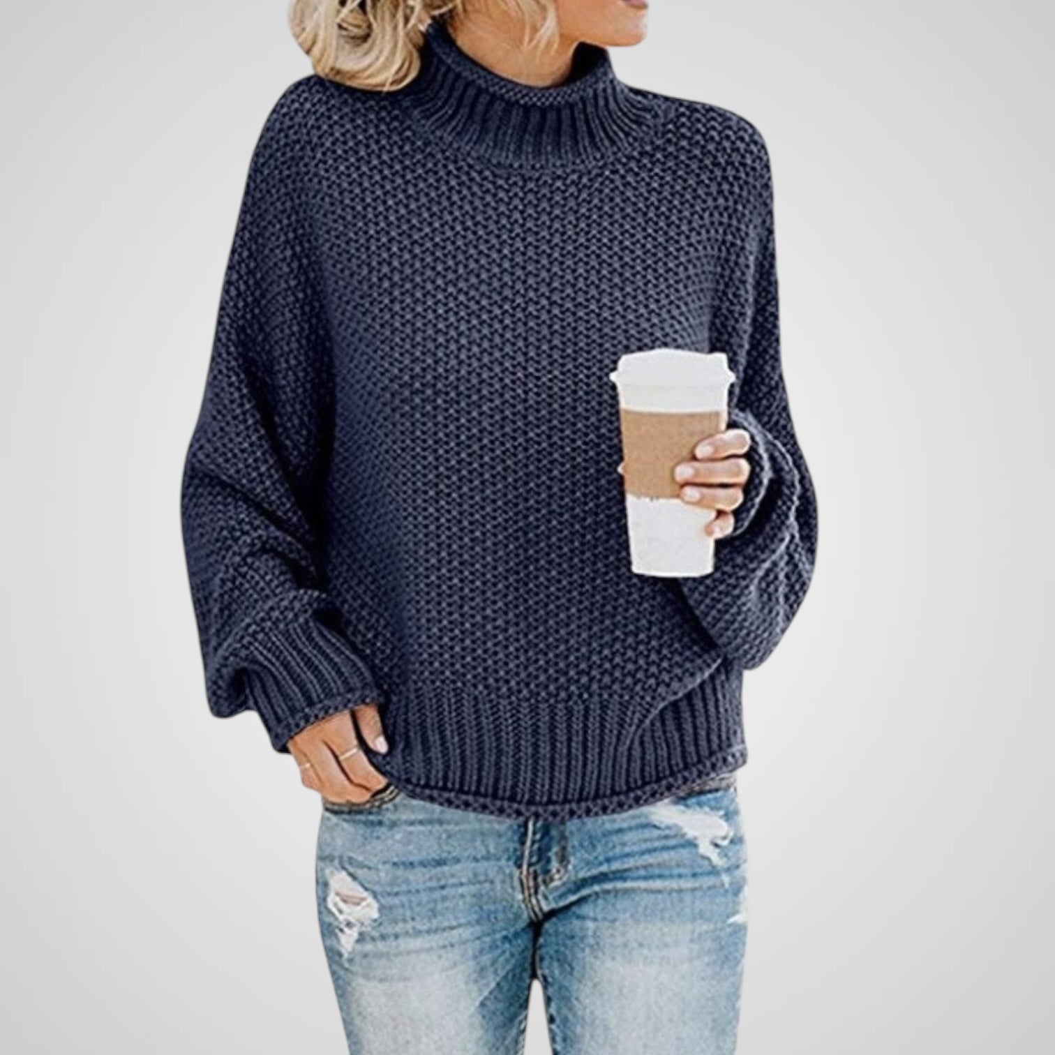 Soft | Women's Turtleneck Knit Long Sleeve Sweater