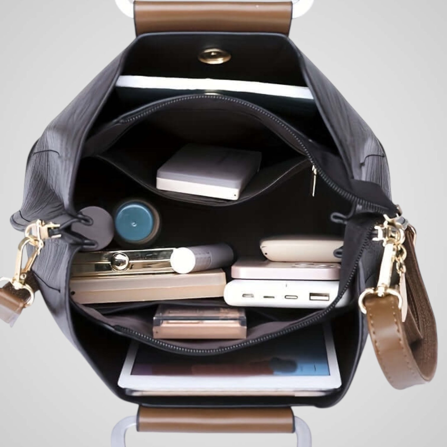 Anna | Elegant Two-Tone Leather Bag