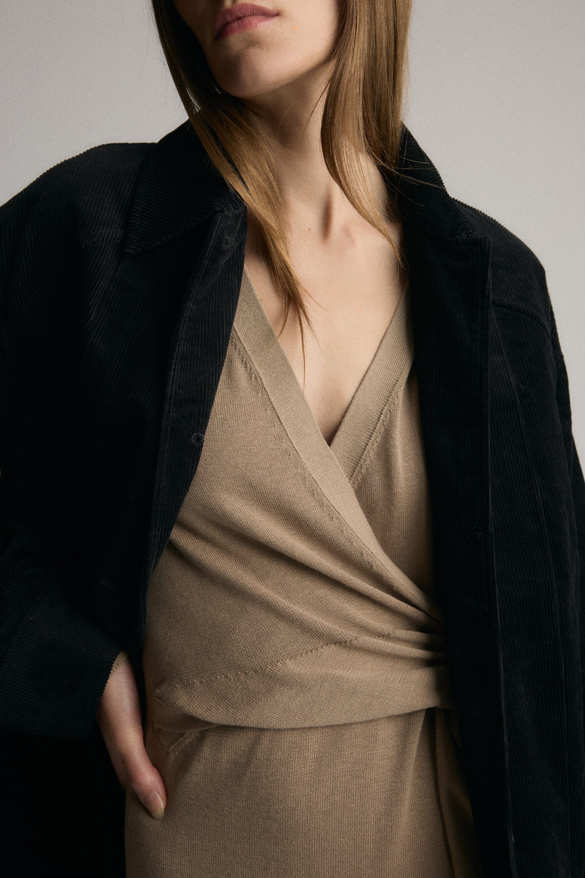 Hollie | Front-Wrap Sweater Dress