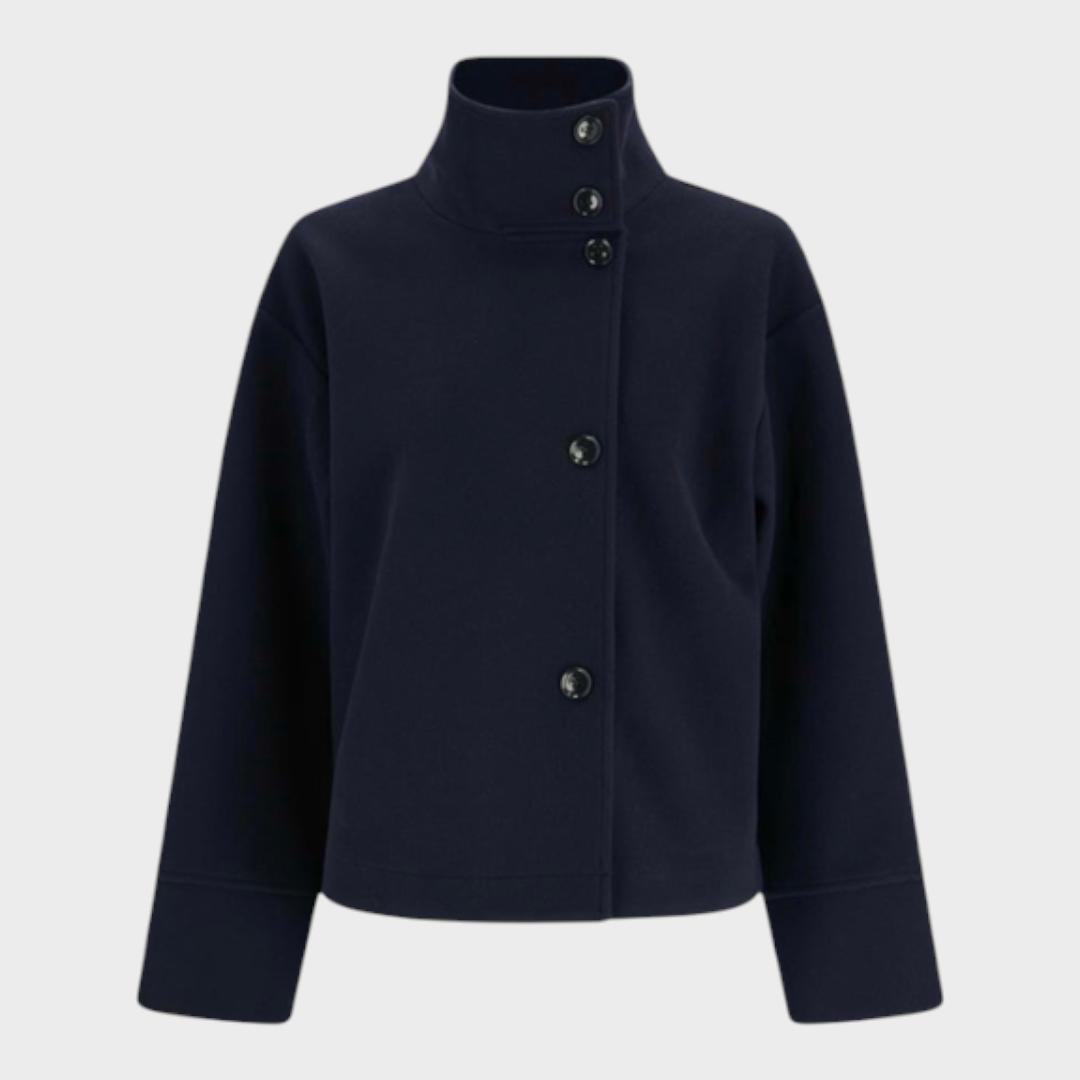 Racquel | High-Neck Buttoned Jacket