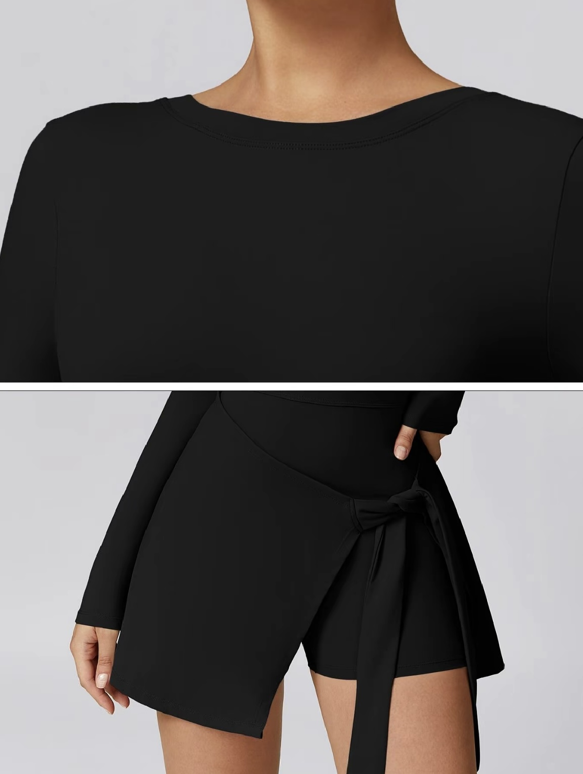 Lemilla™ Long Sleeve High Neck Tennis Dress