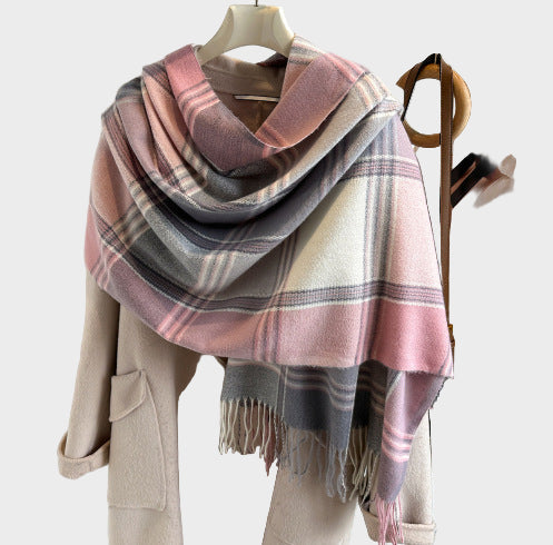 Aveline | Luxurious Plaid Scarf