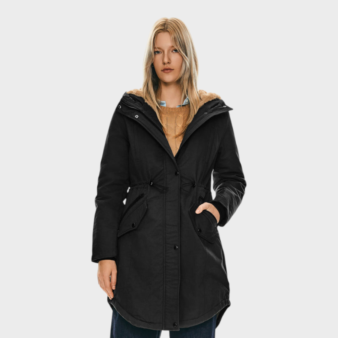 Eilish | Fleece Hooded Parka Jacket with Pockets