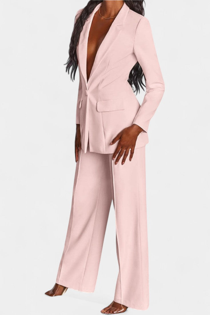 Marnie Tailored Jacket and Wide Leg Pants Set