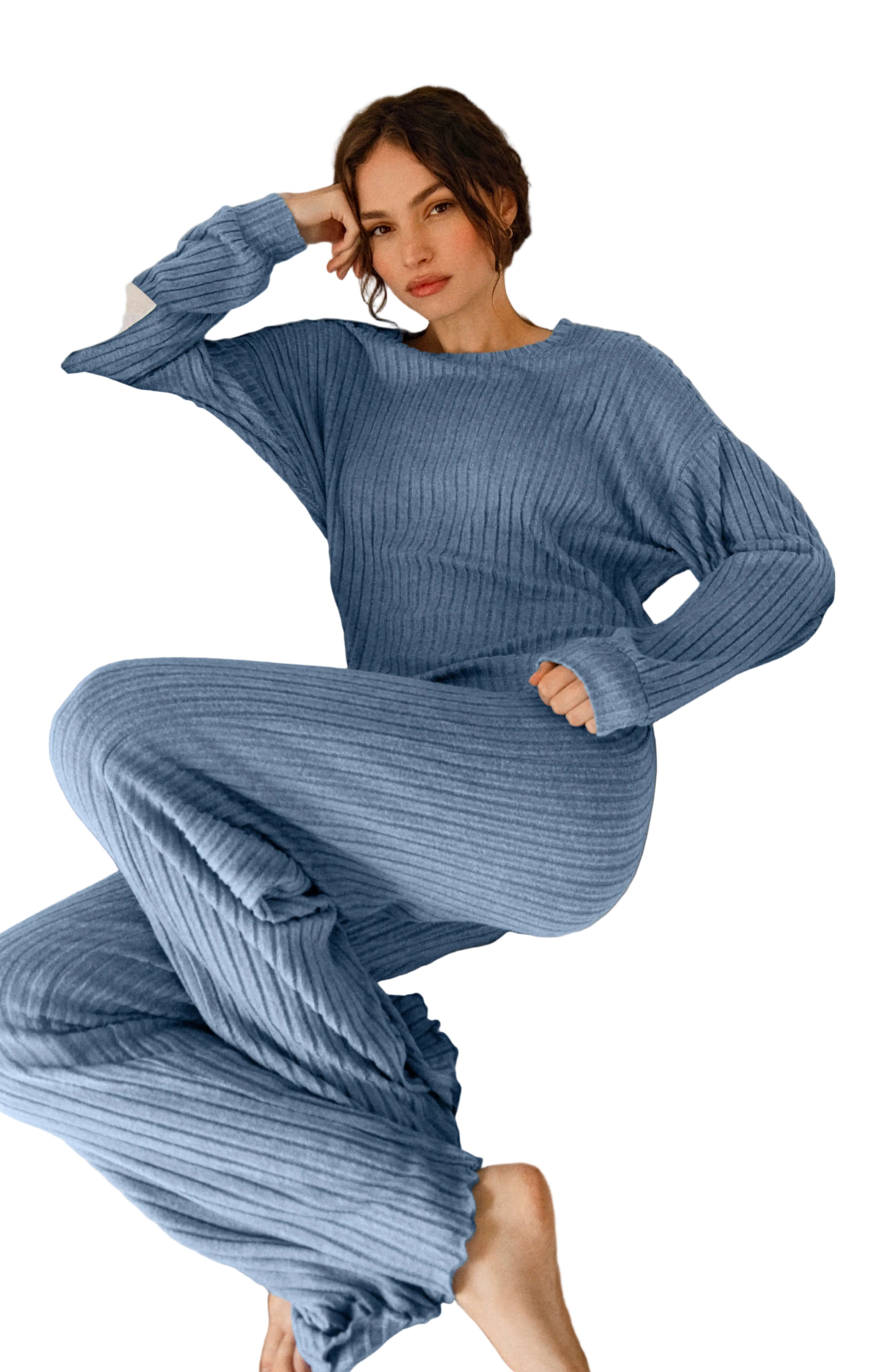 Megan | Dawn Smocked Silky Rib Pant