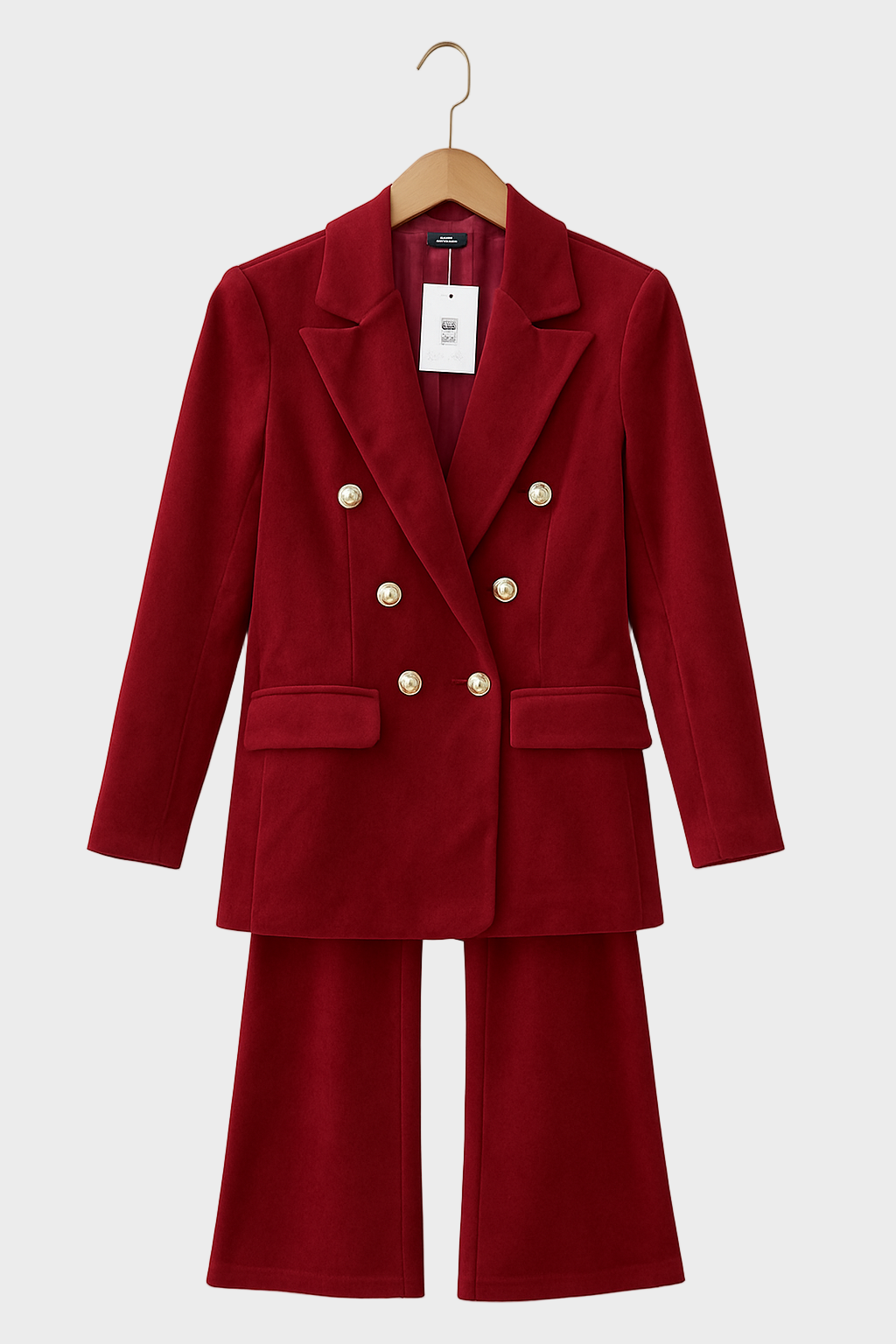 Dimitra | Double Breasted Velvet Blazer Set