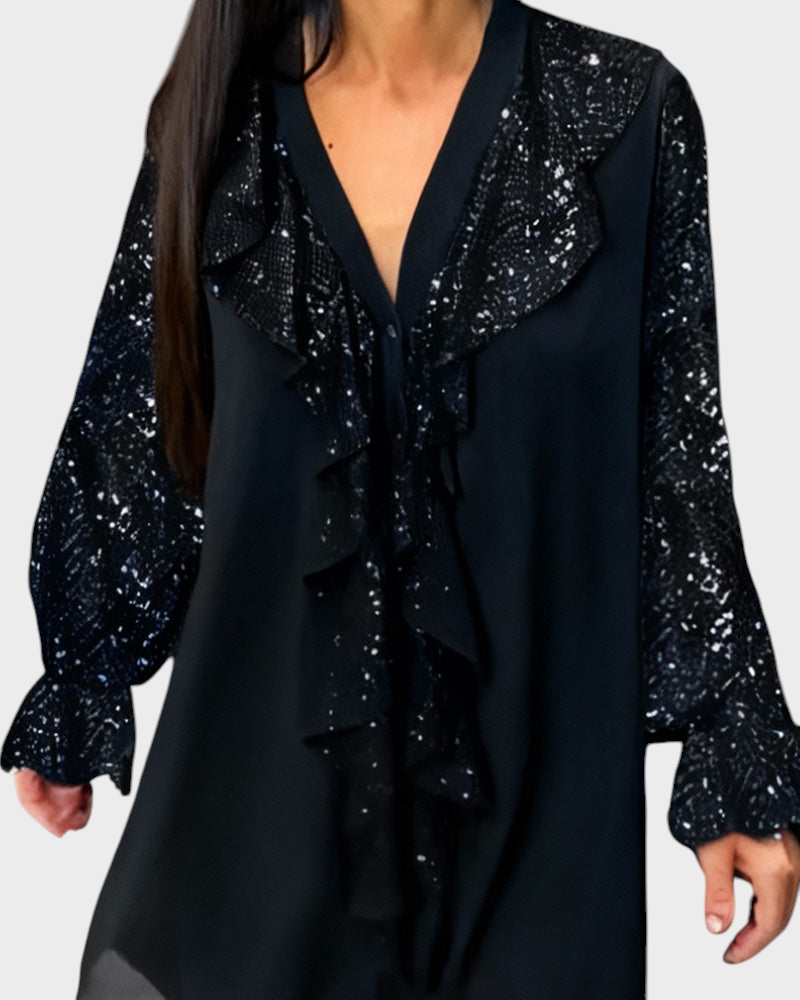 Fatima | Solid Color Striped Blouses