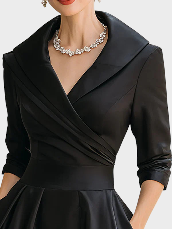 Gabriella | Elegant Midi Dress with Sophisticated Details and Practical Pockets