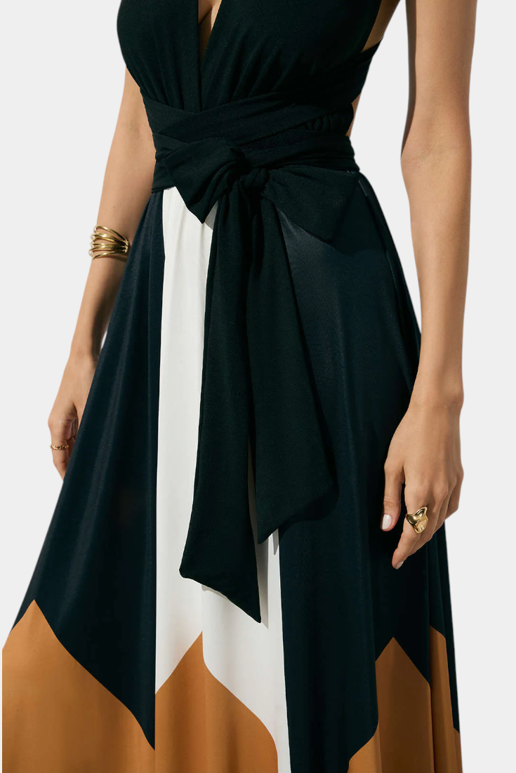 Nava Long Multi-Formal Dress with Open Back and Flexible Silhouette