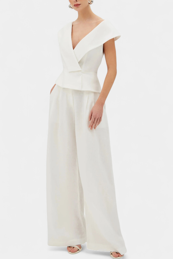 Hayden | Asymmetric Top and Palazzo Pants Set