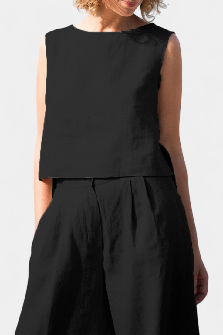 Yvanne Summer Sleeveless Vintage Set