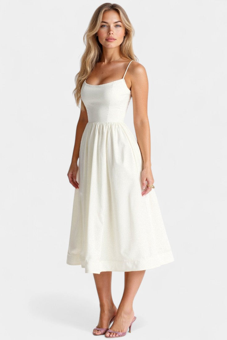 Marvelle Sleeveless Airy Midi Dress