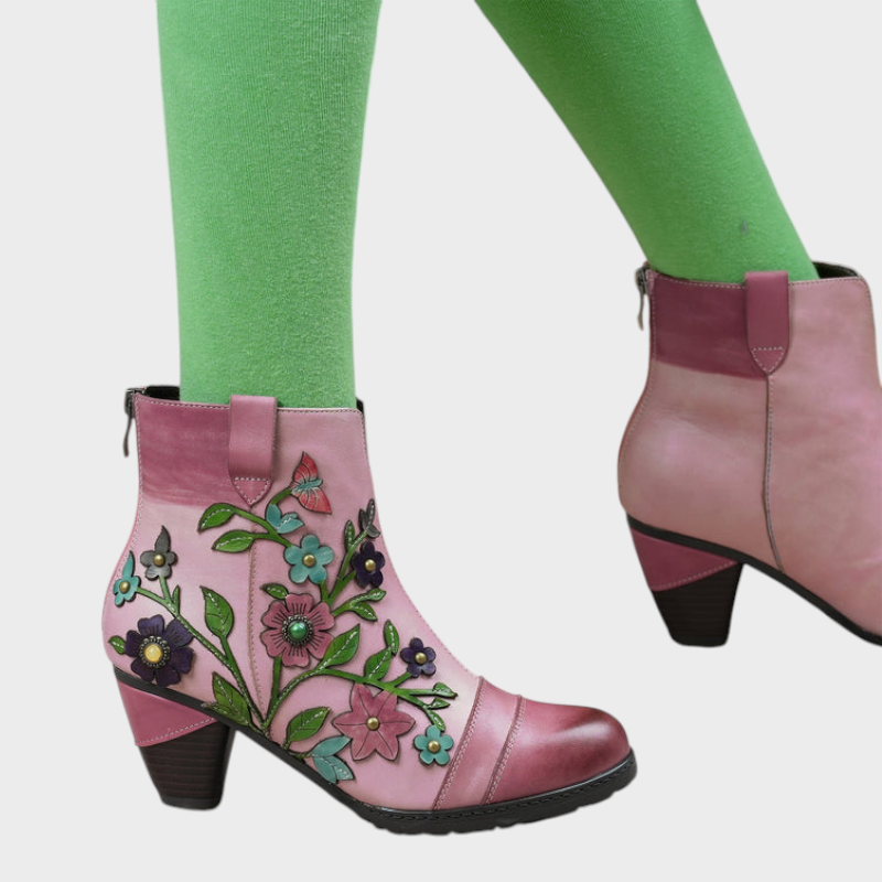 Grace | Pink Ankle Boots