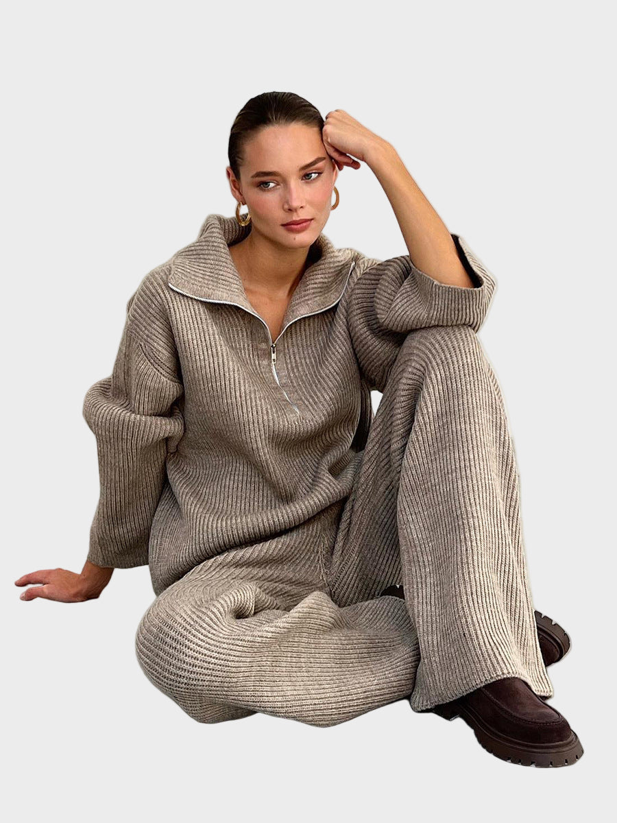 Julia - Waist-zip sweater set