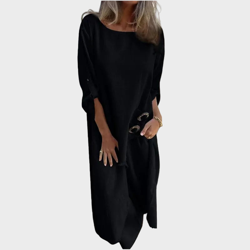 Soni | New Cotton and Linen Dress & Pants Set - Comfortable Two Piece Set