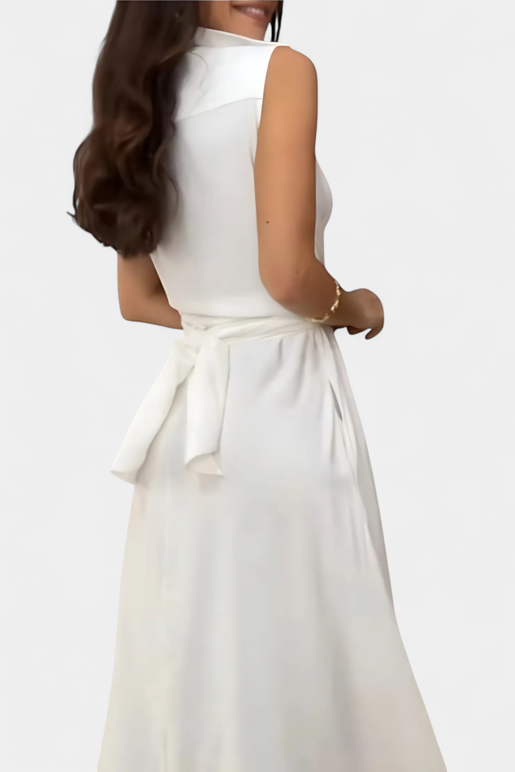 Meryl Shirt Dress with Buttons and Adjustable Belt