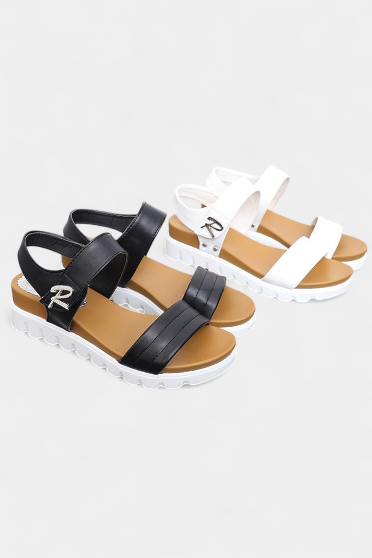 Clothide Casual Platform sandals with double strap and adjustable buckle