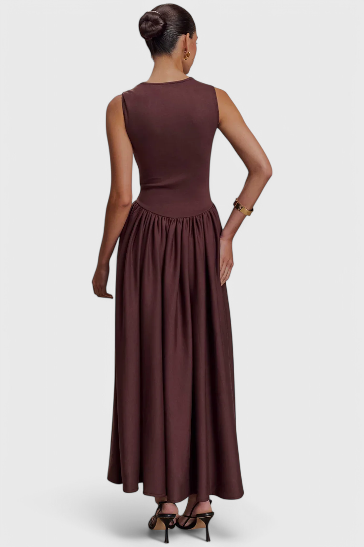 Verona Midi Dress with Square Neckline