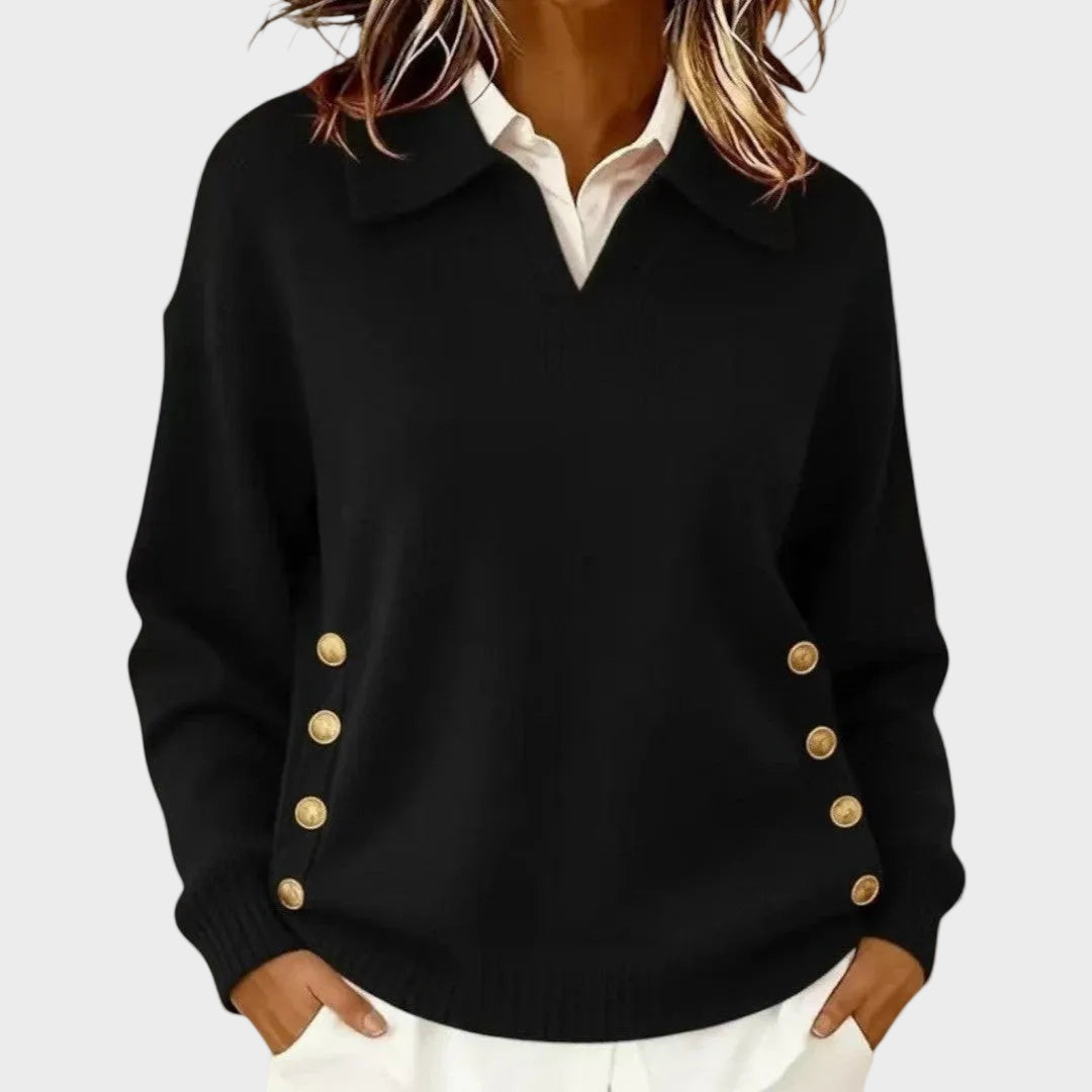 Roselyn | BUTTON DETAIL SWEATER