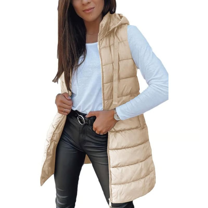 Women's Long Sleeveless Jacket