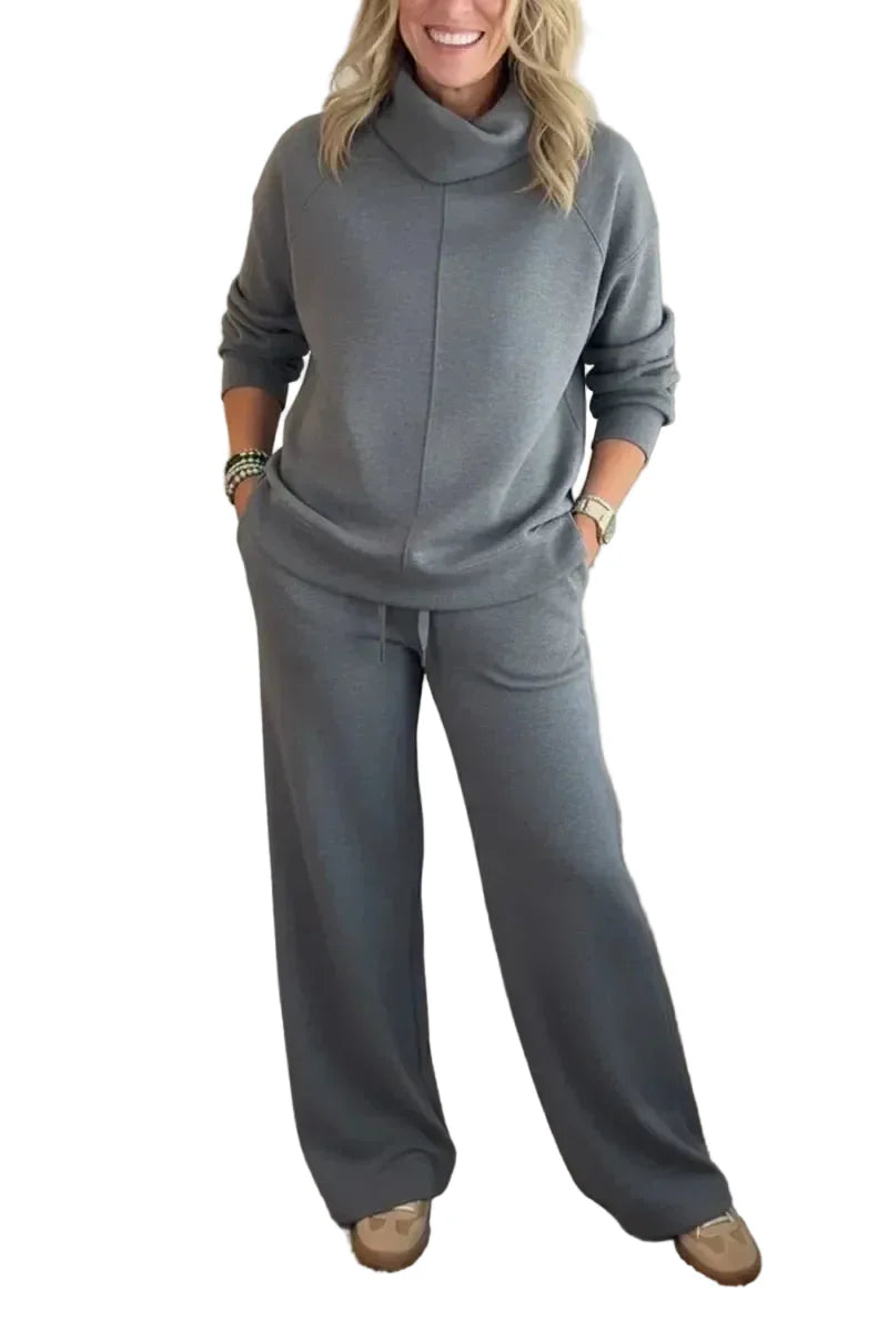 Misa - THALIA COZY TWO-PIECE TURTLENECK TRAVEL SET