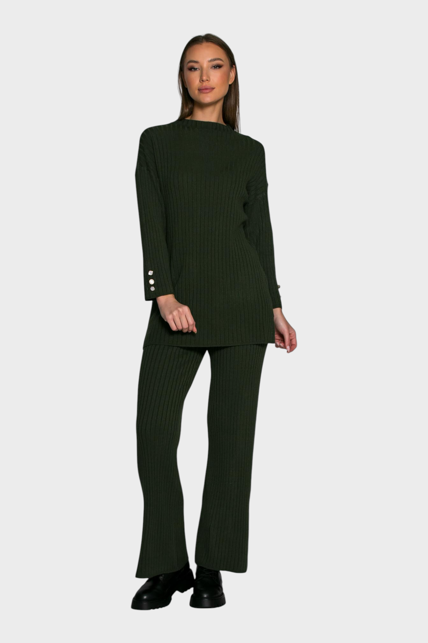 Cruella | Rib knit set with buttons