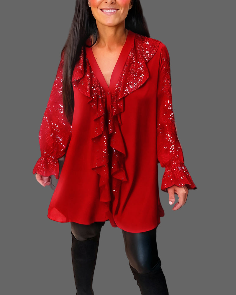 loose, solid-colored t-shirts with ruffles