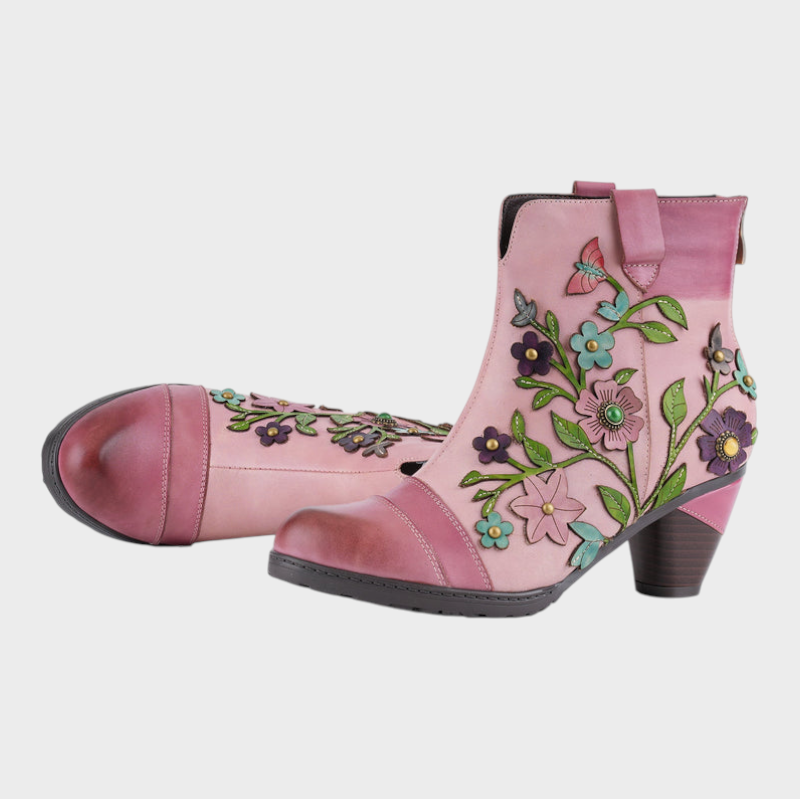 Grace | Pink Ankle Boots