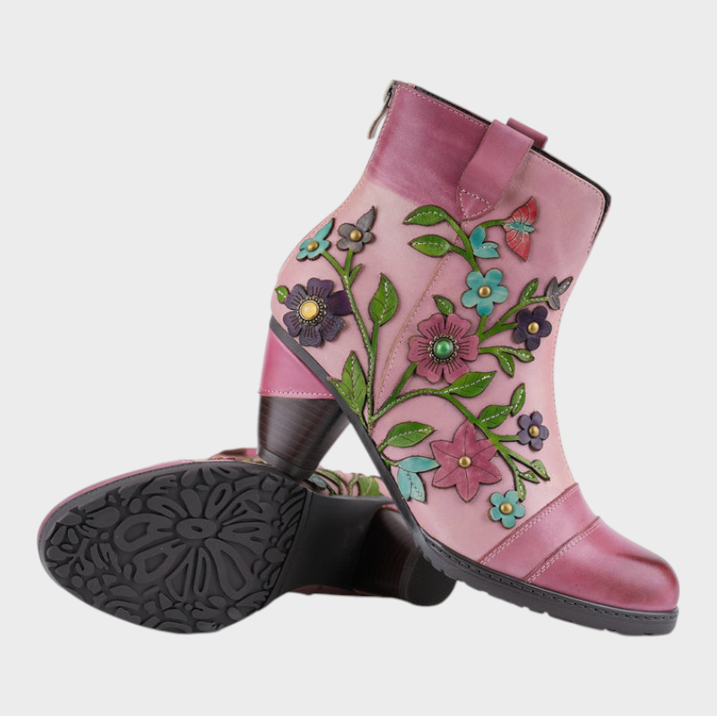 Grace | Pink Ankle Boots