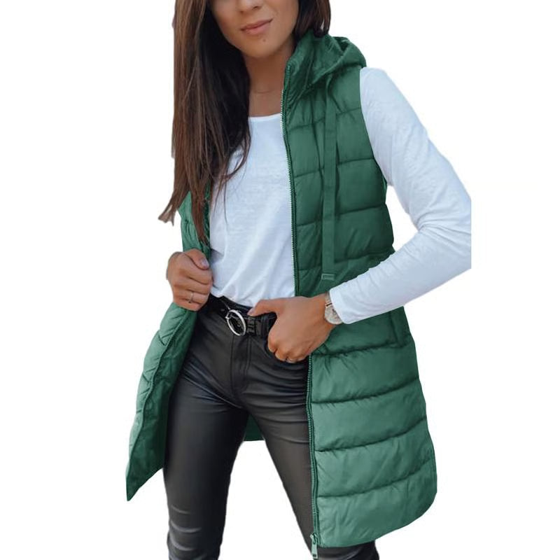 Women's Long Sleeveless Jacket