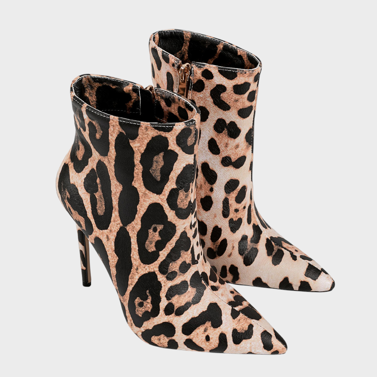 Leila | Leopard Print High Heel Ankle Boots