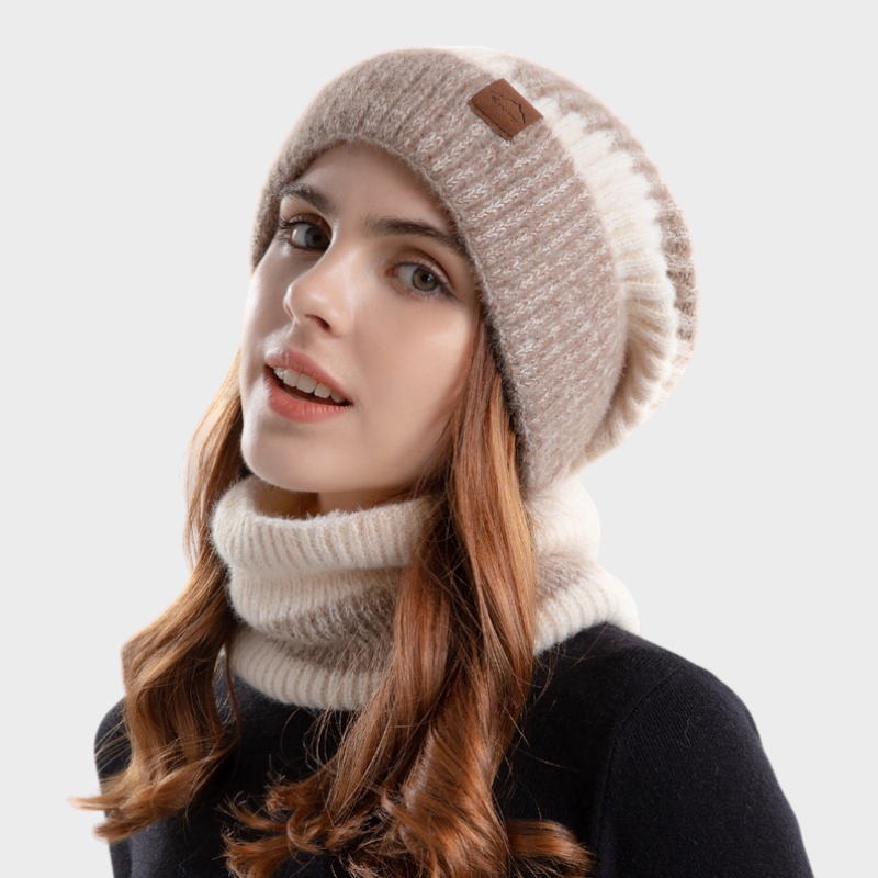Magda | Knitted Hat and Scarf for Women