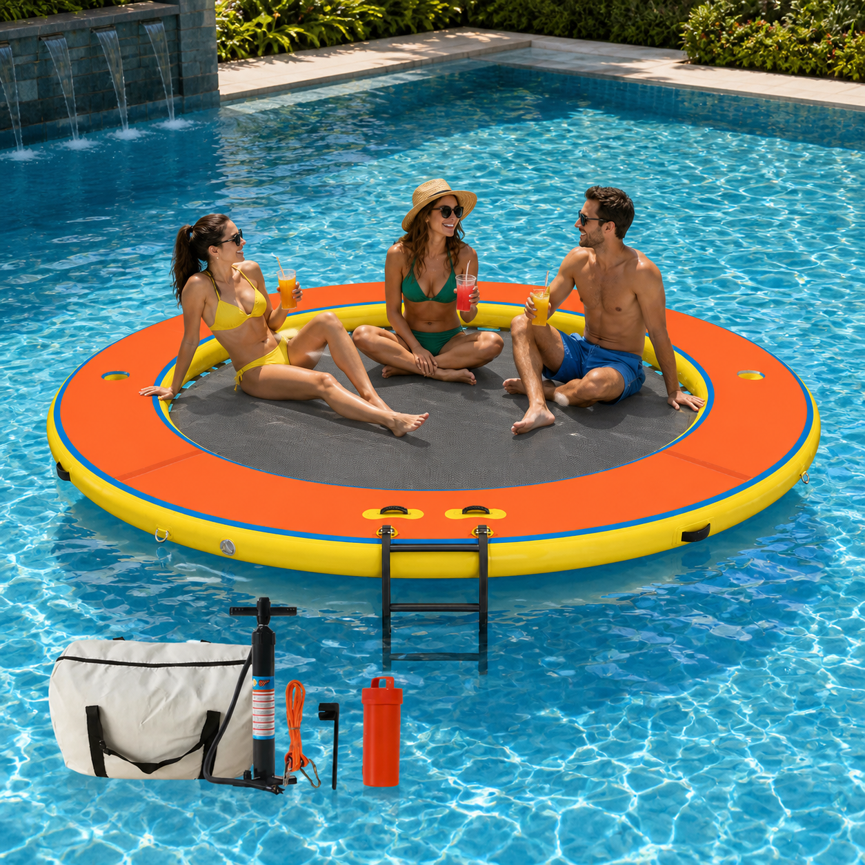 AMERLIFE Inflatable Water Hammock & Floating Dock